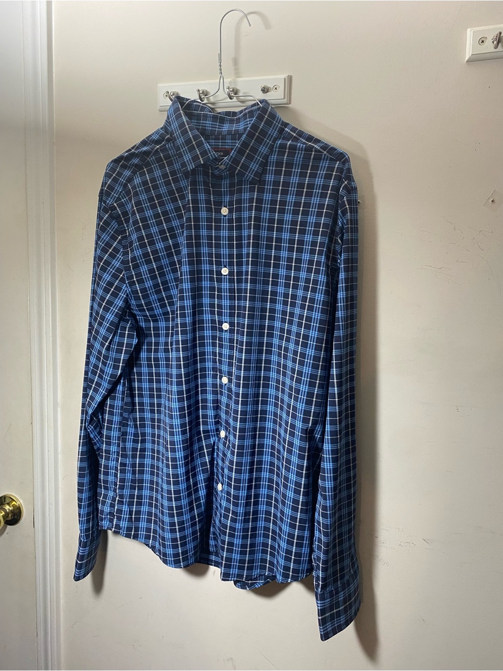 UNTUCKit Blue Plaid Button-Down Shirt